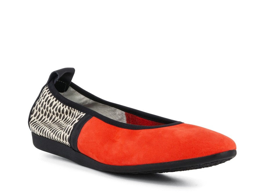 Woman ARCHE Ballerina Flats | Lamour Bright Orange | Peter Sheppard Footwear