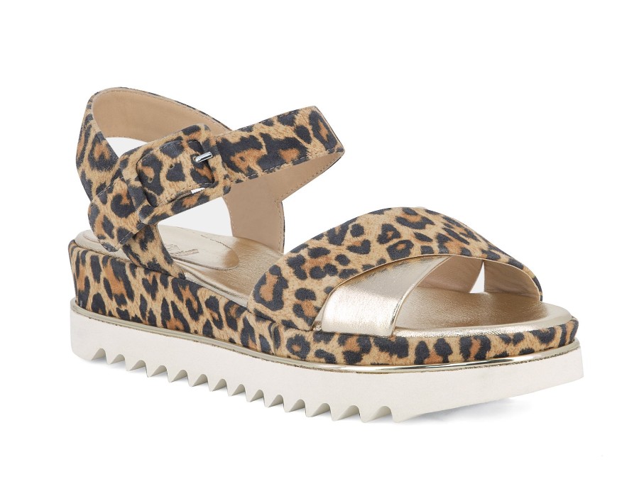 Woman LUCA GROSSI Sandals | Legacy Leopard~Gold | Peter Sheppard Footwear