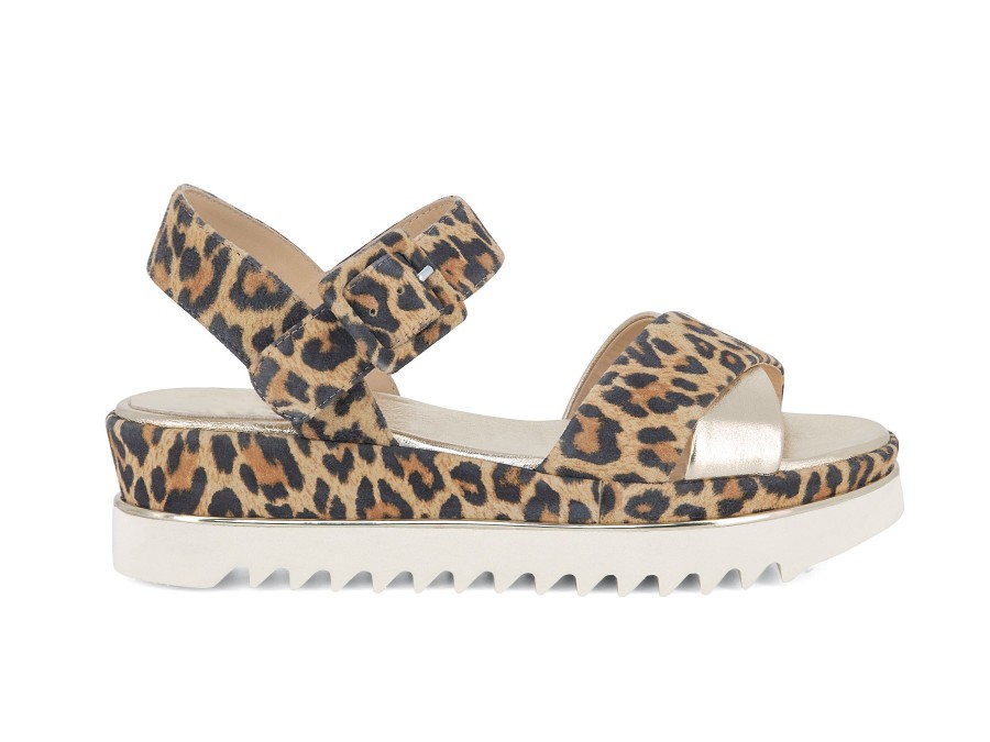 Woman LUCA GROSSI Sandals | Legacy Leopard~Gold | Peter Sheppard Footwear