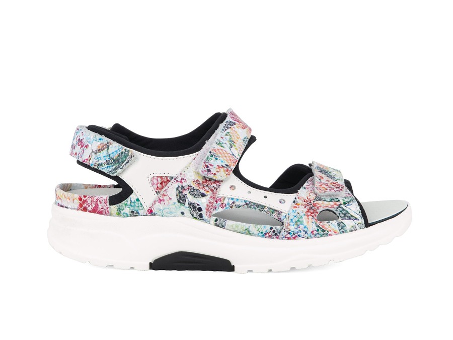 Woman WALDLAUFER Sandals | Winchester White~Graffiti | Peter Sheppard Footwear