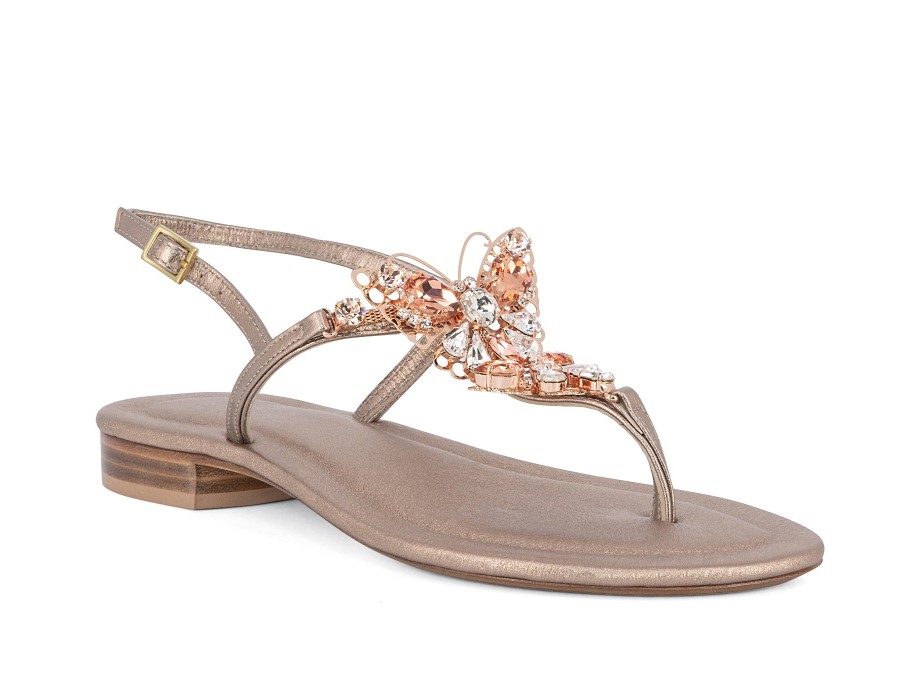 Woman VIA MERCANTI Sandals | Veronika Rose Gold | Peter Sheppard Footwear