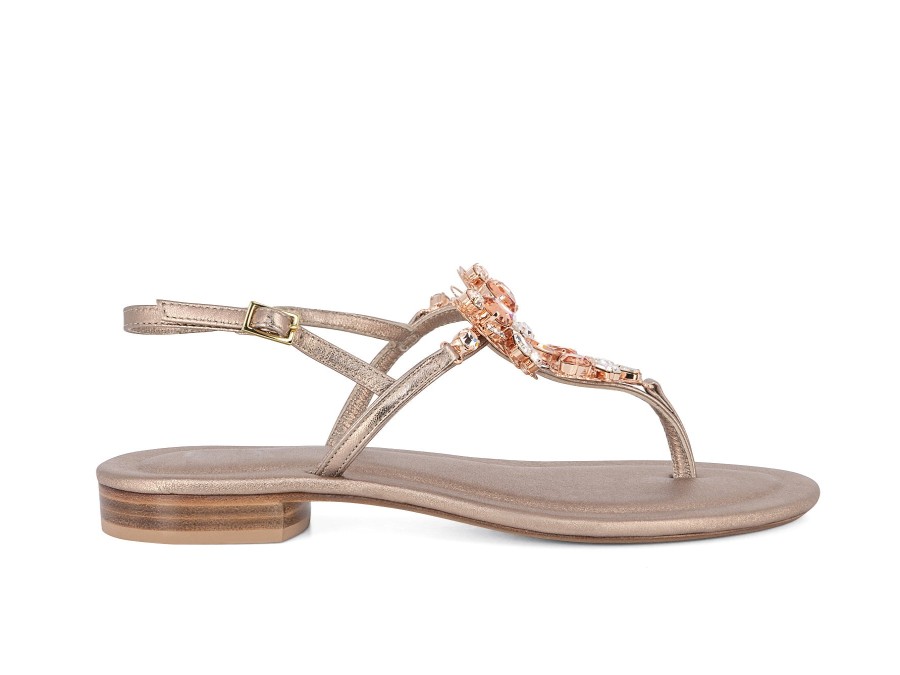 Woman VIA MERCANTI Sandals | Veronika Rose Gold | Peter Sheppard Footwear