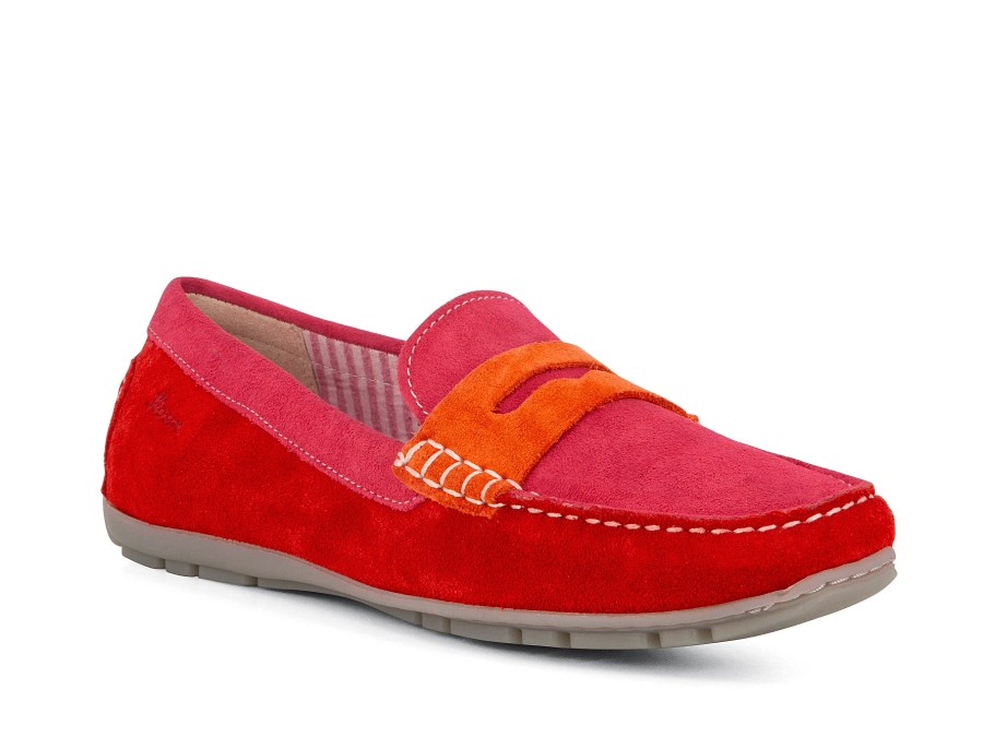 Woman SIOUX Loafers | Carson Red~Pink | Peter Sheppard Footwear