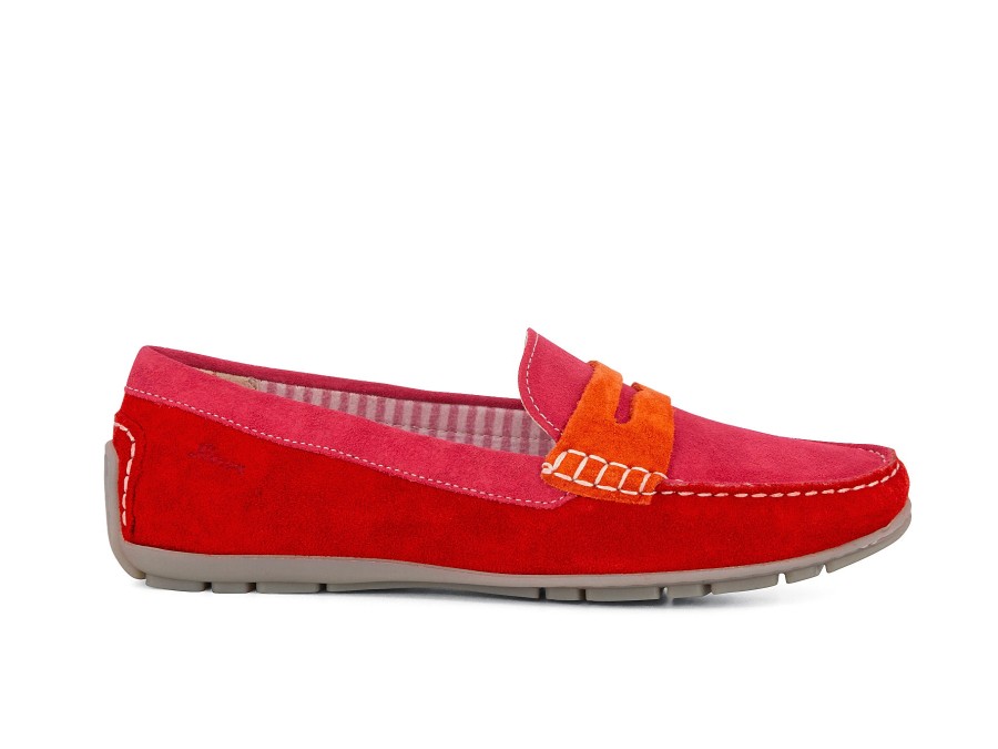 Woman SIOUX Loafers | Carson Red~Pink | Peter Sheppard Footwear