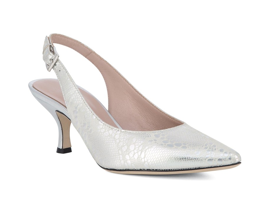 Woman ALBA TECI Heels | Astero Silver By Alba Teci | Buy Astero Silver Stiletto Heels | Peter Sheppard Footwear