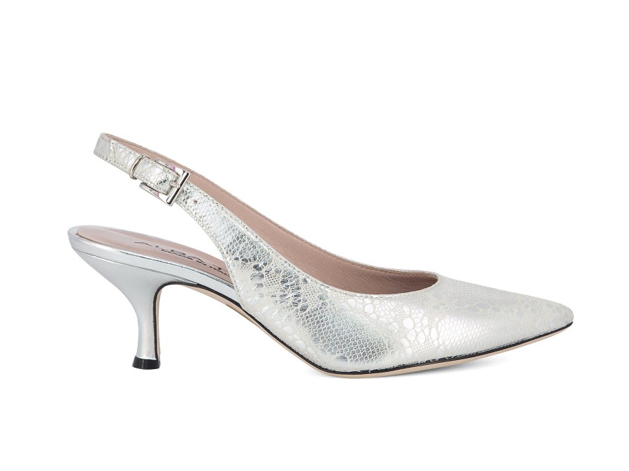 Woman ALBA TECI Heels | Astero Silver By Alba Teci | Buy Astero Silver Stiletto Heels | Peter Sheppard Footwear