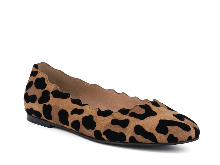 Woman STATUS Ballerina Flats | Sakura Brown Leopard | Peter Sheppard Footwear