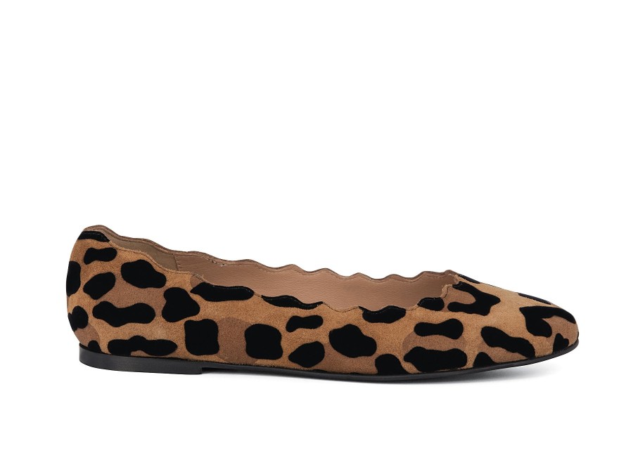 Woman STATUS Ballerina Flats | Sakura Brown Leopard | Peter Sheppard Footwear