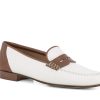 Woman LOGGIA Loafers | Lorenzo White~Tan | Peter Sheppard Footwear