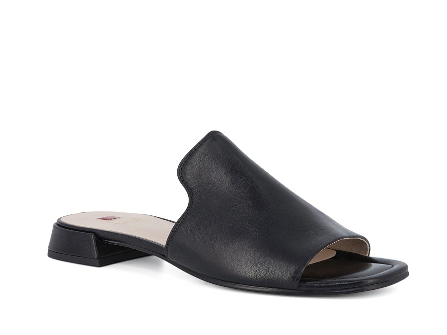 Woman HOGL Slides | Huntley Black | Peter Sheppard Footwear