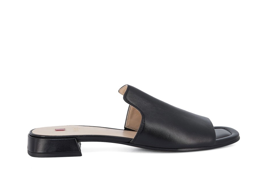 Woman HOGL Slides | Huntley Black | Peter Sheppard Footwear