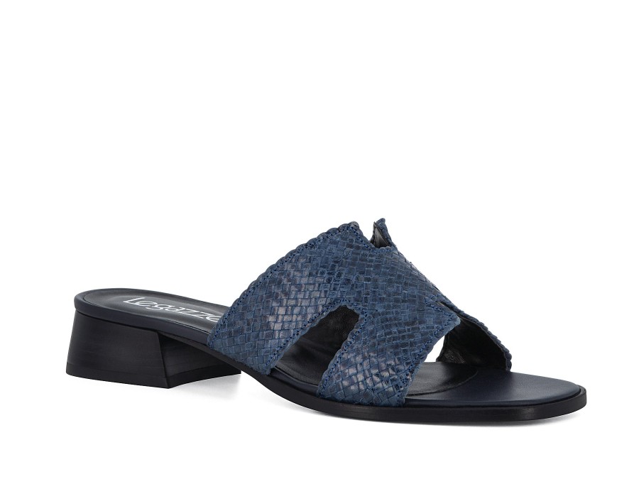 Woman LE GAZZELLE Slides | Lucky Navy | Peter Sheppard Footwear