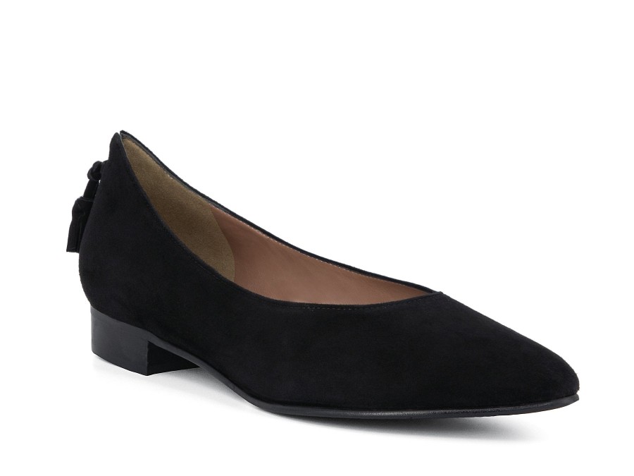 Woman ALBA TECI Ballerina Flats | Tramel Black | Peter Sheppard Footwear