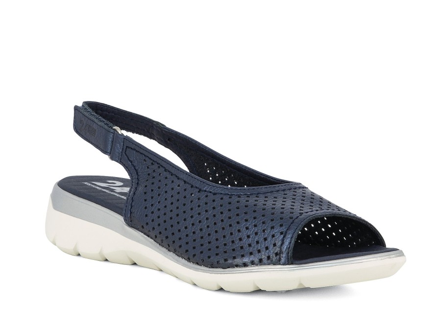 Woman 24HRS Sandals | 25686 Metallic Blue | Peter Sheppard Footwear