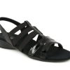 Woman MUNRO Sandals | Bev Black | Peter Sheppard Footwear