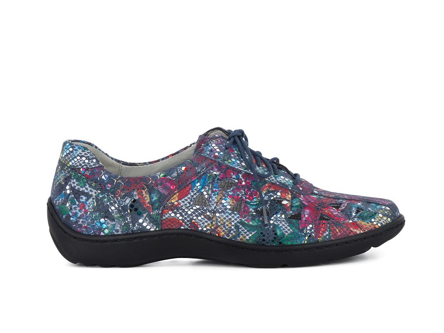 Woman WALDLAUFER Lace-Ups | Wallert Denim Graffiti | Peter Sheppard Footwear