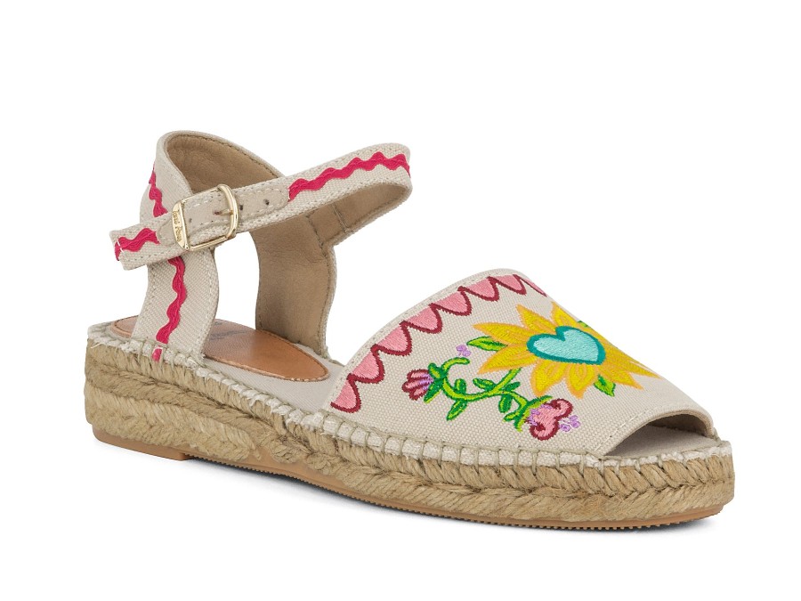 Woman TONI PONS Espadrilles | Lovia Cream Floral | Peter Sheppard Footwear