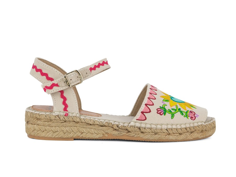 Woman TONI PONS Espadrilles | Lovia Cream Floral | Peter Sheppard Footwear