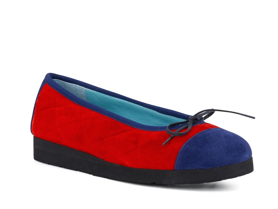 Woman THIERRY RABOTIN Ballerina Flats | Tailynn Red~Blue | Peter Sheppard Footwear