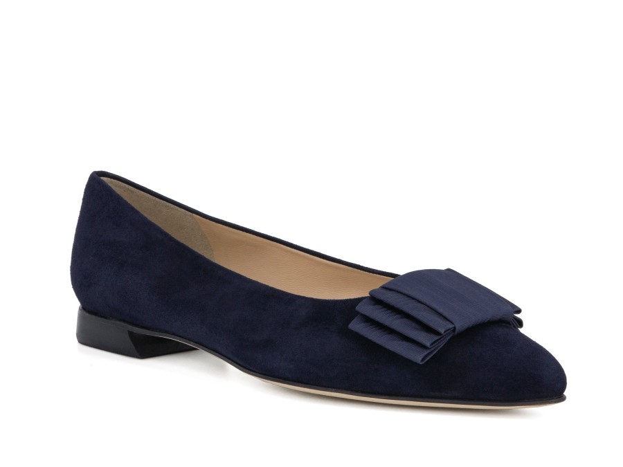 Woman BRUNATE Ballerina Flats | Berlin Navy | Peter Sheppard Footwear