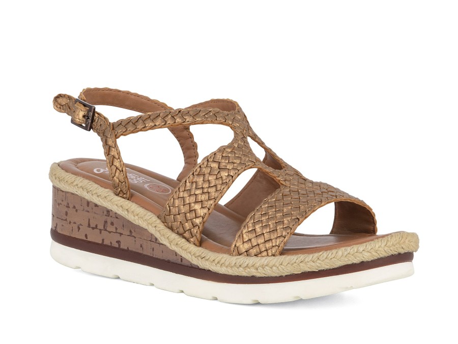 Woman ARA Sandals | 28418 Tan Metallic | Peter Sheppard Footwear