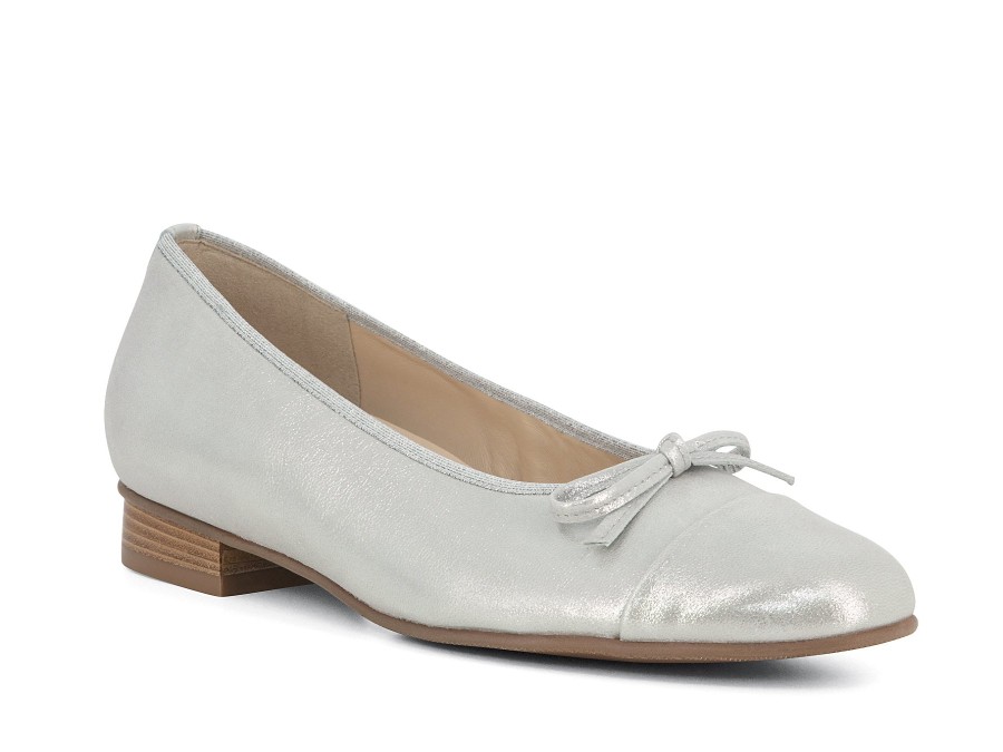 Woman HASSIA Ballerina Flats | 5-30 0621 Silver | Peter Sheppard Footwear