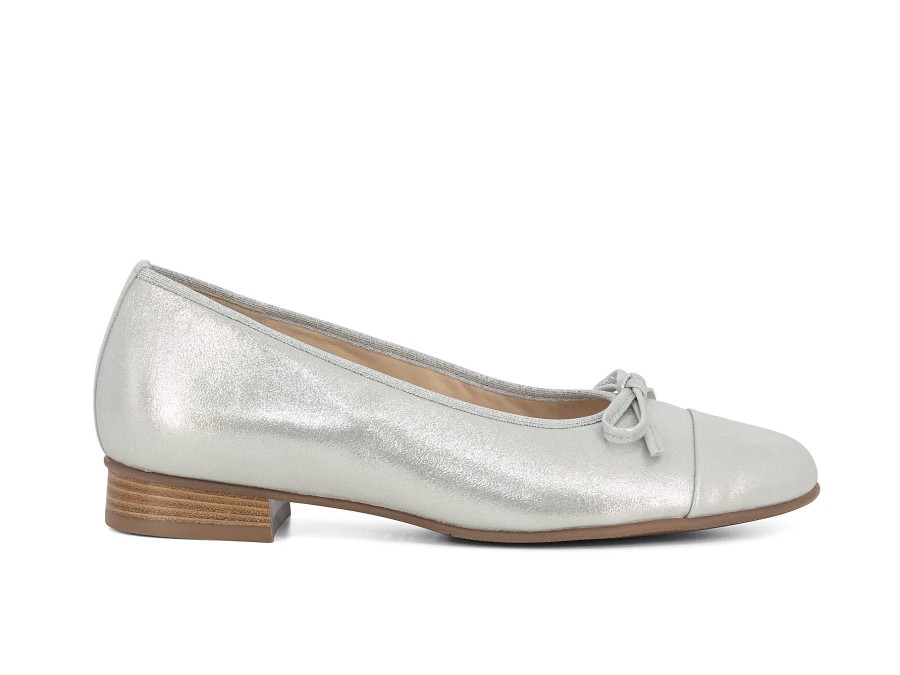 Woman HASSIA Ballerina Flats | 5-30 0621 Silver | Peter Sheppard Footwear