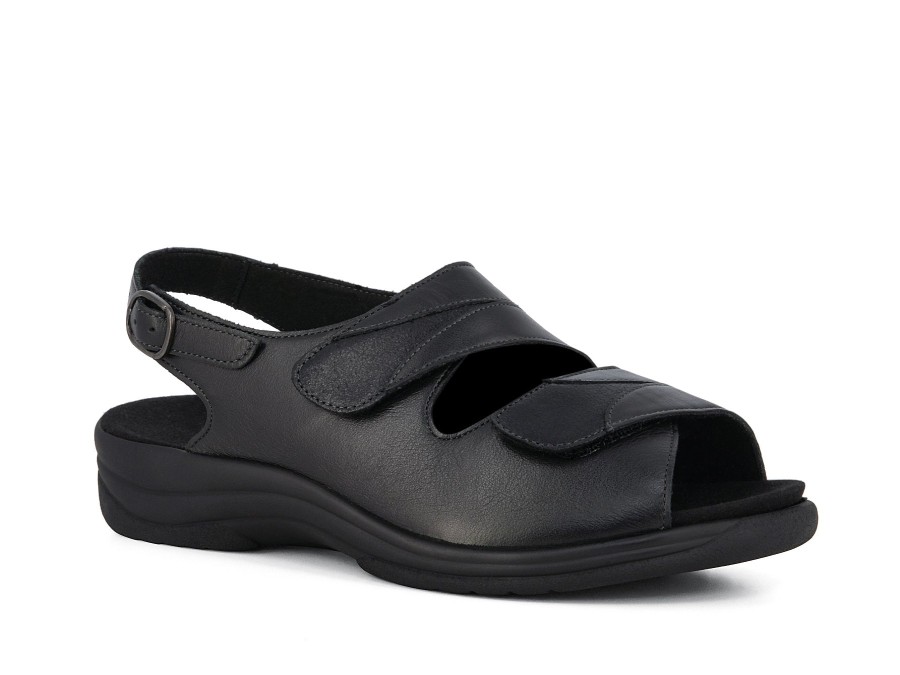 Woman SOLIDUS Sandals | Moni 2 Black | Peter Sheppard Footwear