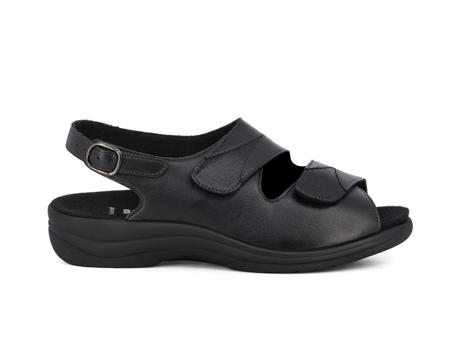 Woman SOLIDUS Sandals | Moni 2 Black | Peter Sheppard Footwear