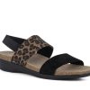 Woman MUNRO Sandals | Pisces Black~Leopard | Peter Sheppard Footwear