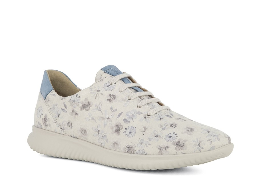 Woman HARTJES Lace-Ups | 113942 White~Floral | Peter Sheppard Footwear