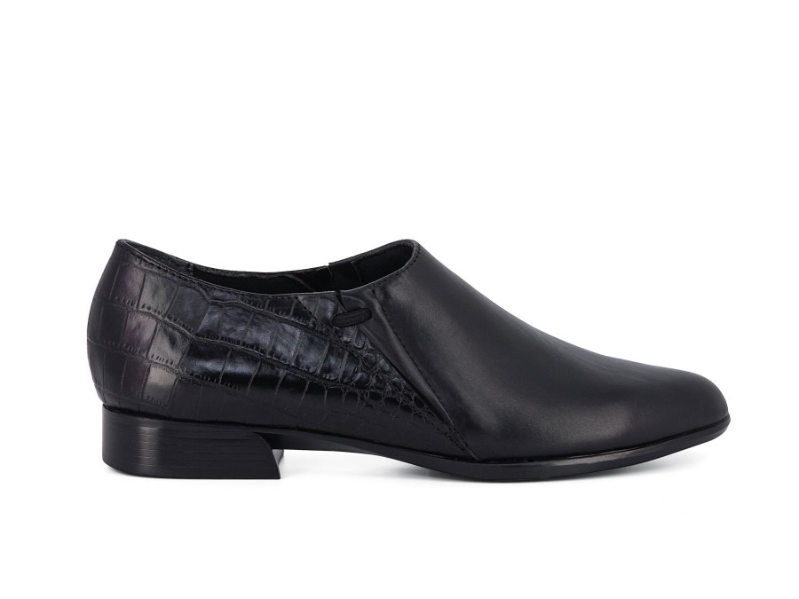 Woman MUNRO Slip-Ons | Marteen Black | Peter Sheppard Footwear