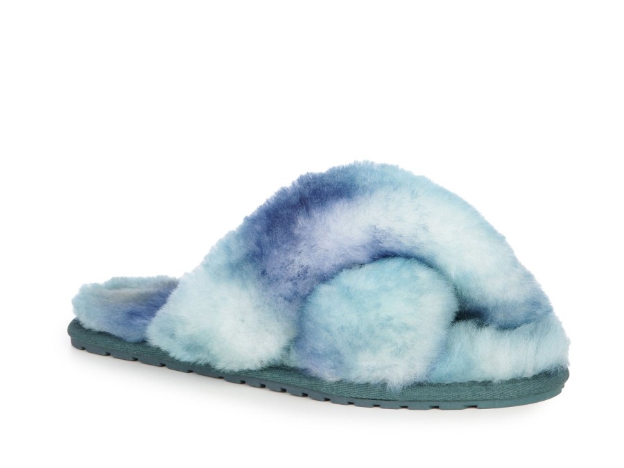 Woman EMU Slippers | Mayberry Tie Dye Green Sea | Peter Sheppard Footwear