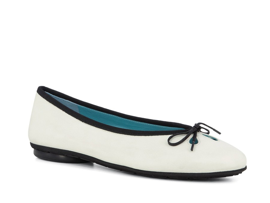 Woman THIERRY RABOTIN Ballerina Flats | Tintern White | Peter Sheppard Footwear