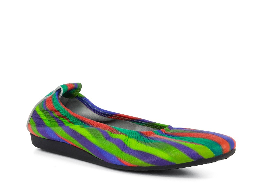 Woman ARCHE Ballerina Flats | Laiusa Green Multi | Peter Sheppard Footwear