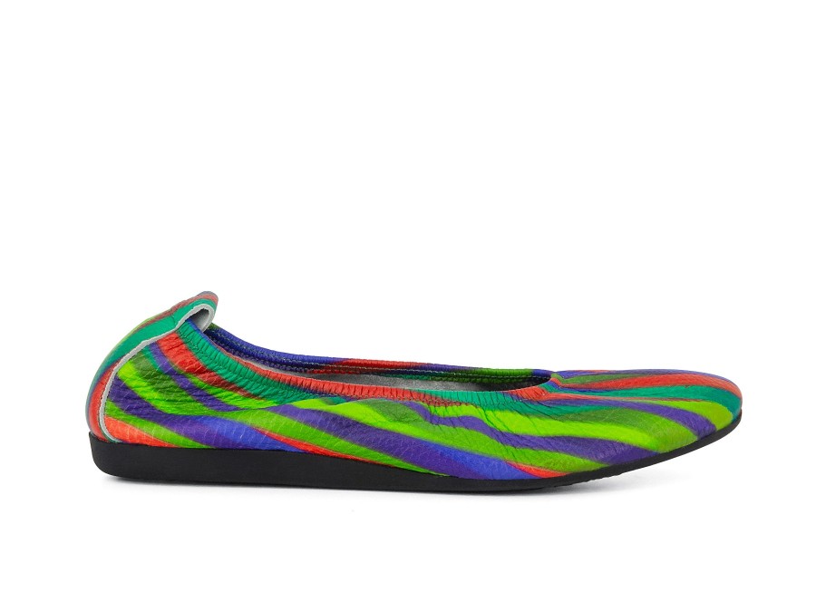 Woman ARCHE Ballerina Flats | Laiusa Green Multi | Peter Sheppard Footwear