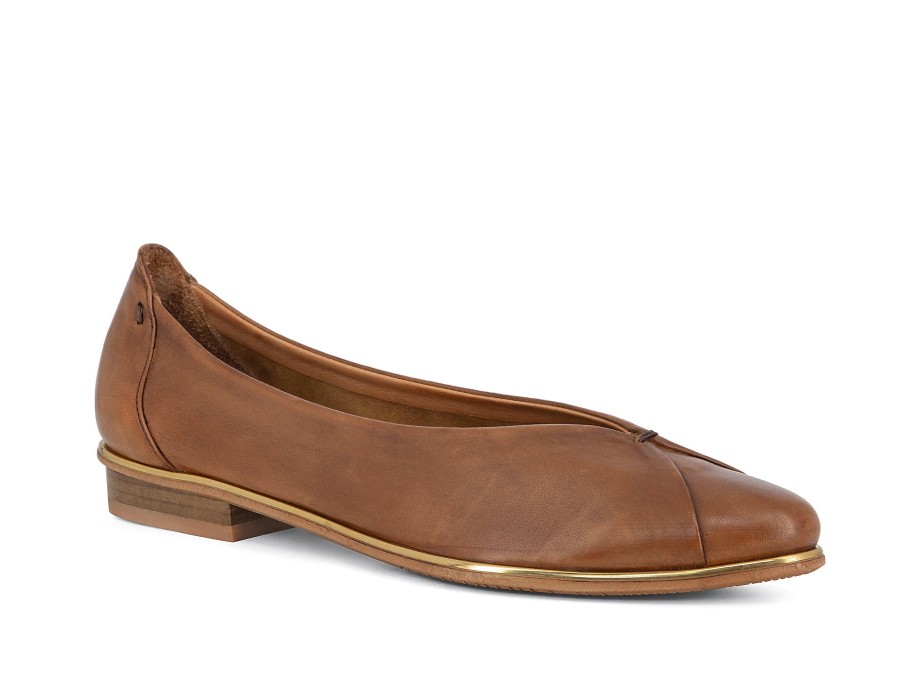 Woman EVERYBODY Ballerina Flats | Beta Cognac | Peter Sheppard Footwear