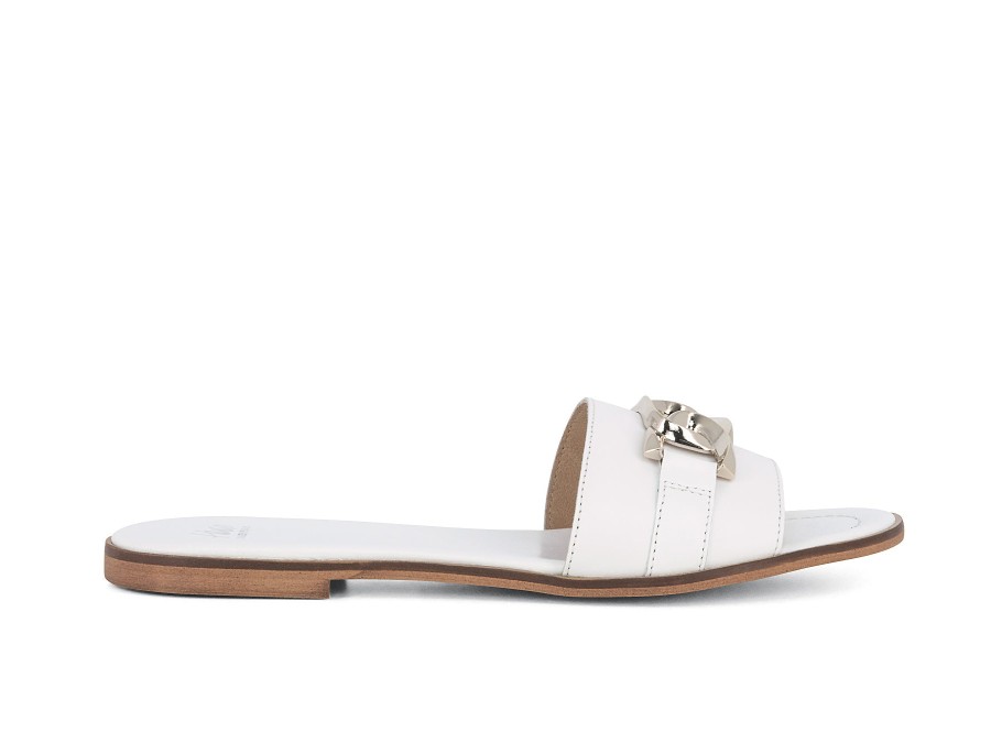 Woman HUGO SHEPPARD Slides | Beck White | Peter Sheppard Footwear