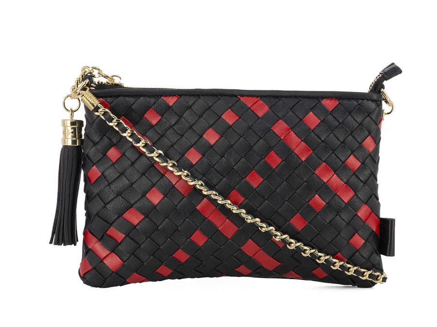 Woman BISBAGS Handbags & Wallets | Hb Vera Black~Red | Peter Sheppard Footwear