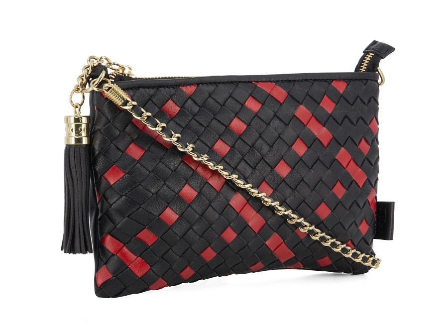 Woman BISBAGS Handbags & Wallets | Hb Vera Black~Red | Peter Sheppard Footwear