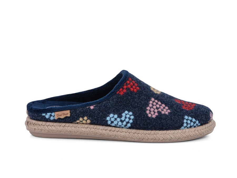 Woman TONI PONS Slippers | Talavera Navy | Peter Sheppard Footwear