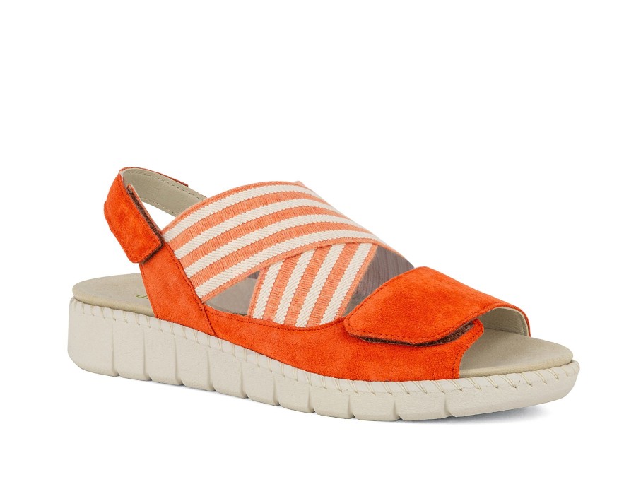 Woman WALDLAUFER Sandals | Wiona Orange | Peter Sheppard Footwear