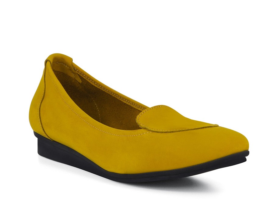 Woman ARCHE Ballerina Flats | Nirano Mustard | Peter Sheppard Footwear