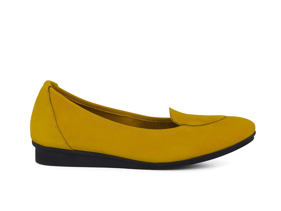 Woman ARCHE Ballerina Flats | Nirano Mustard | Peter Sheppard Footwear