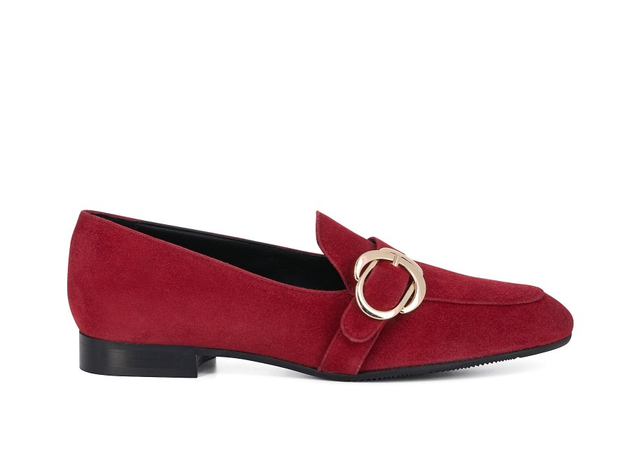 Woman EVA LUNA Slip-Ons | Evie Red | Peter Sheppard Footwear