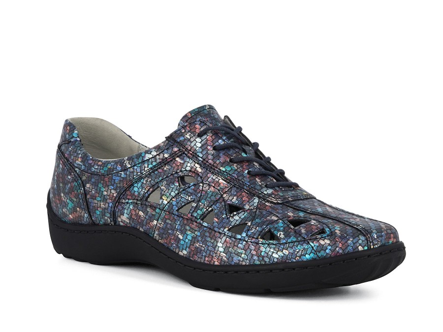 Woman WALDLAUFER Lace-Ups | Wallert Blue Multi | Peter Sheppard Footwear