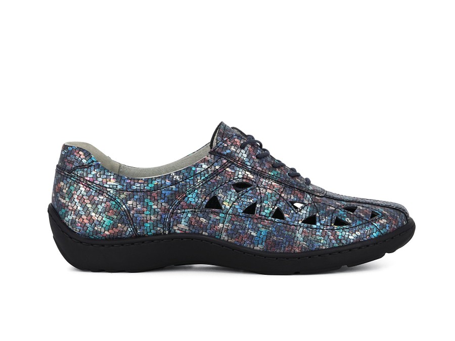 Woman WALDLAUFER Lace-Ups | Wallert Blue Multi | Peter Sheppard Footwear