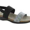 Woman MUNRO Sandals | Pisces White~Black | Peter Sheppard Footwear