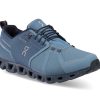 Woman ON Sneakers | Cloud 5 Waterproof Metal~Navy | Peter Sheppard Footwear