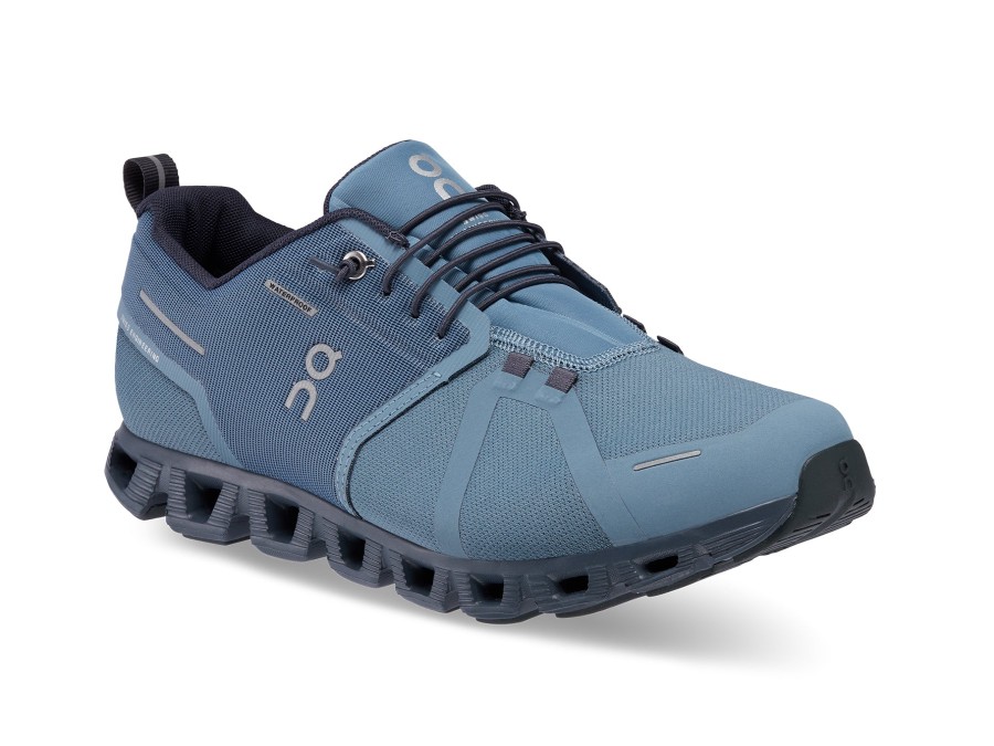 Woman ON Sneakers | Cloud 5 Waterproof Metal~Navy | Peter Sheppard Footwear